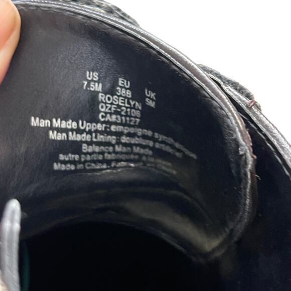 DKNY Women's Size 7.5 M Roselyn Brown Monogram Print Lace Up Combat Boots - Picture 11 of 11